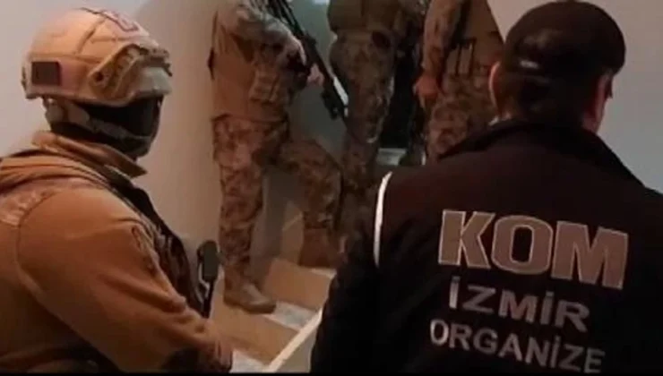 ‘Mahzen – 9’ operasyonu İzmir ayağında ‘Keser’ suç örgütü lideri ve 4 üyesine tutuklama