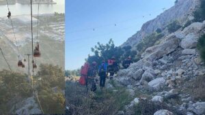 İzmir Büyükşehir Belediyesi İtfaiye Dairesi Başkanlığı ekipleri, Antalya Konyaaltı’nda Tünektepe