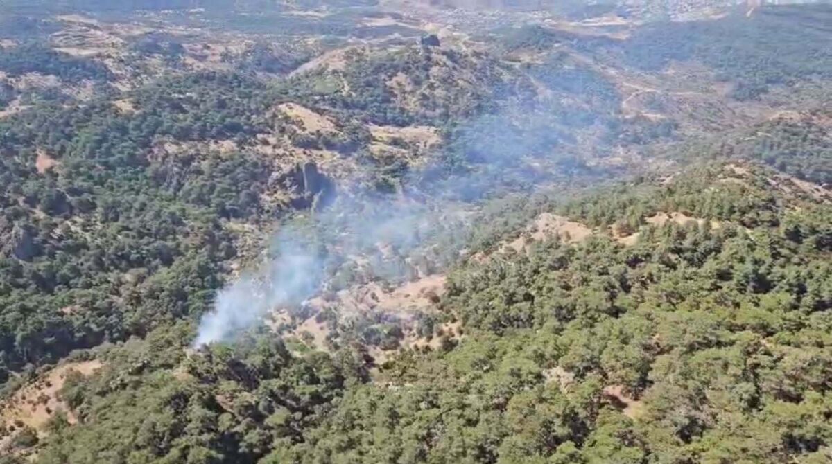 İzmir’in Karşıyaka ilçesinde Yamanlar Dağı’nda saat 10.00 sıralarında başlayan orman