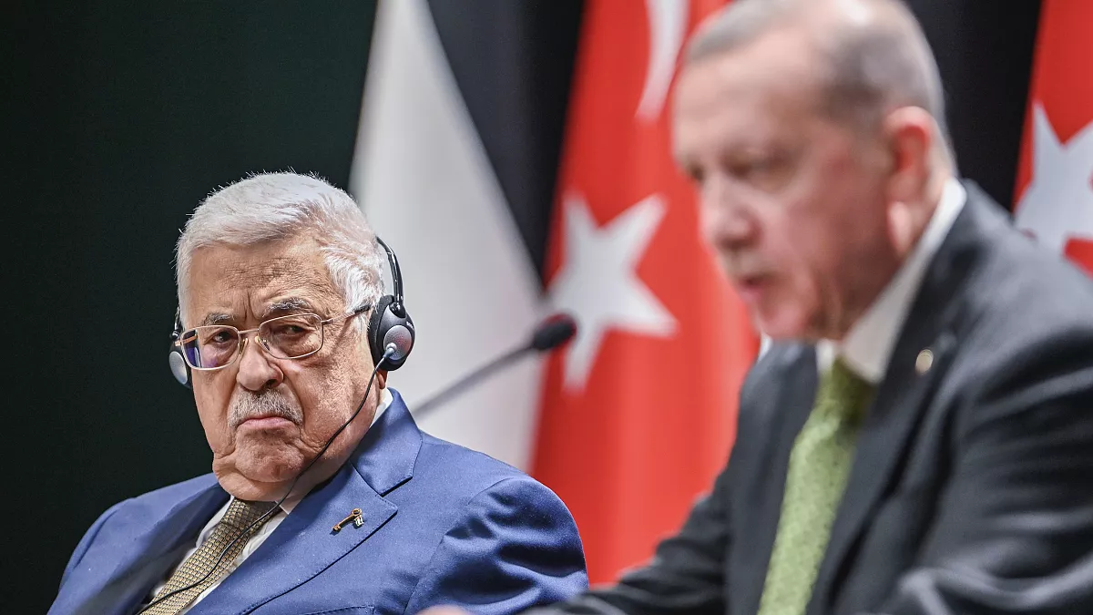 Demokrat Gündem- TBMM Başkanı Numan Kurtulmuş, Filistin Devlet Başkanı Mahmud