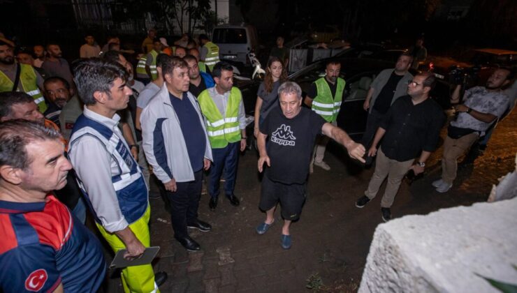 İzmir’de şiddetli yağış olumsuz etkiledi: Başkan Tugay ekiplerle sahaya indi