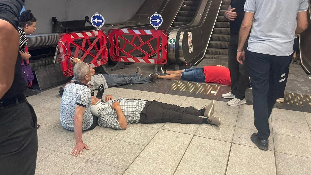 Bugün sabah saatlerinde Üçyol Metro İstasyonu’nda bulunan bir yürüyen merdiven