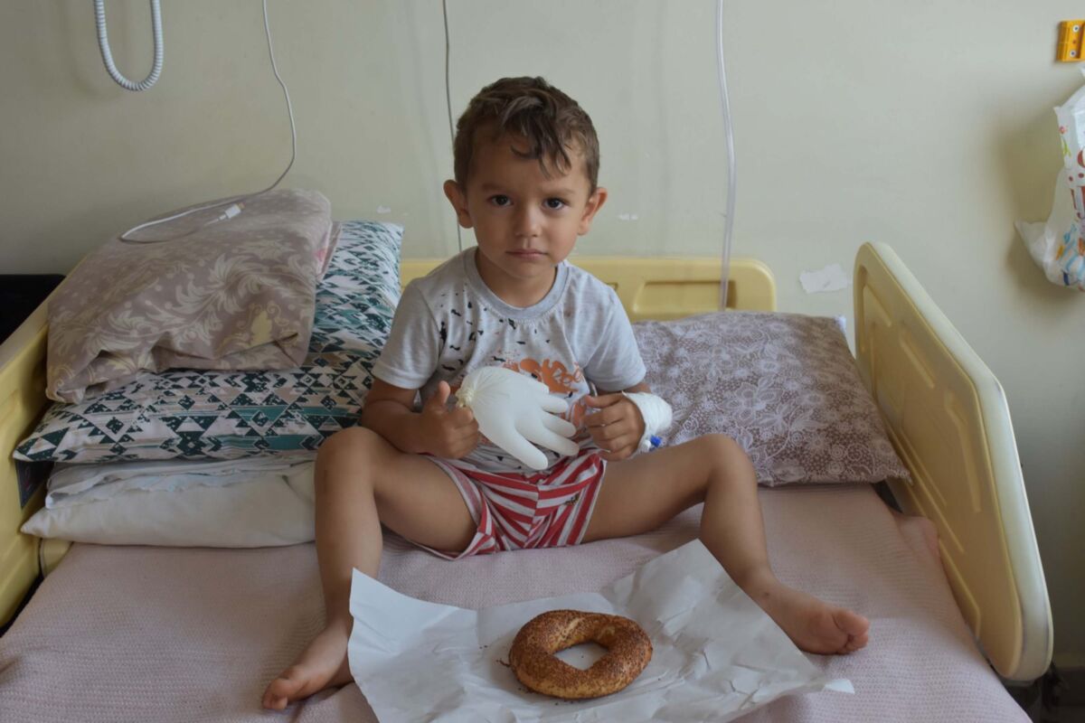 İzmir’de henüz iki yaşındaki Salih Furkan Gezdur’un ses tellerindeki nefes