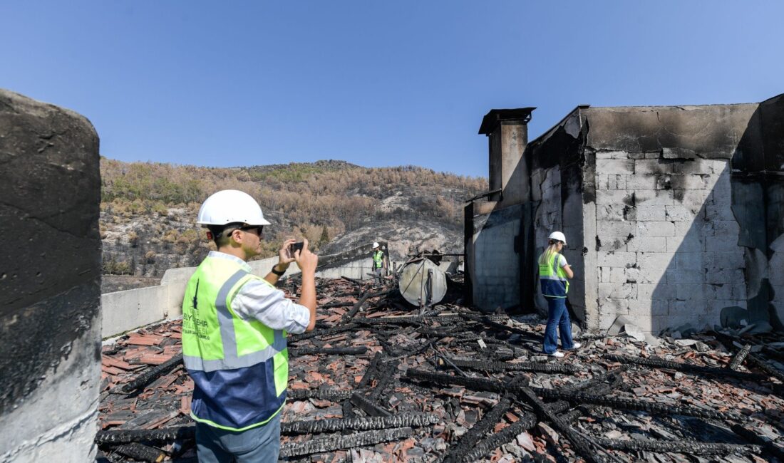 İzmir Büyükşehir Belediyesi, Yamanlar yangınında elektrik, su sistemi ve çatısı