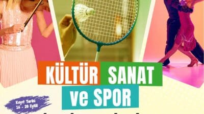 Gaziemir Belediyesi’nin kültür, sanat ve spor kurslarına kayıtlar 16 Eylül