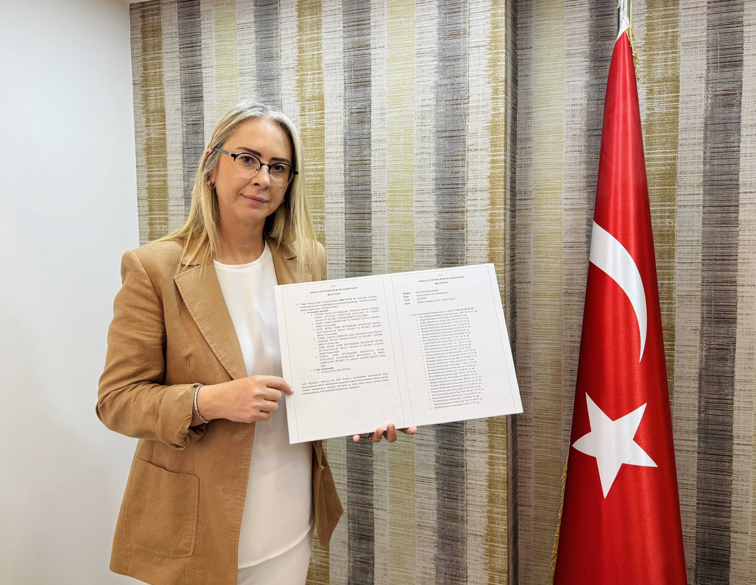 Çankırı, SGK İcra Dairesi Başkanlığı'na ait İzmir Büyükşehir Belediyesi ve