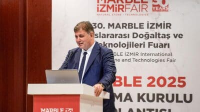 İzmir Büyükşehir Belediye Başkanı Dr. Cemil Tugay, doğal taş sektöründe