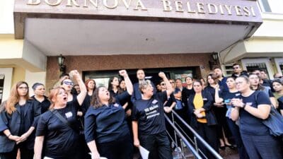 10 Ekim Ankara Garı Katliamı'nın 9. yılında Bornova Belediyesi'nin kadın