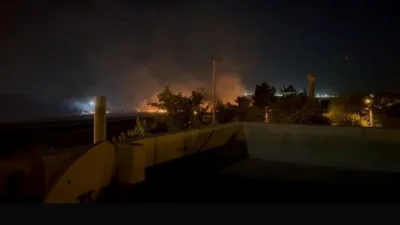Suriye tarafında çatışmadan seken bir roket mermisi, Kilis'in Akıncı köyü
