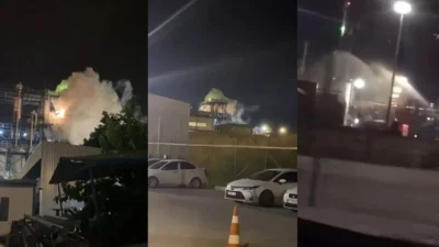 Yalova'da bir kimyasal üretim fabrikasının boru çatlağında sızıntı meydana geldi.