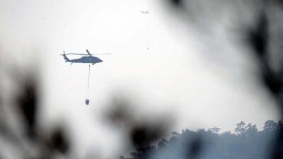 Muğla'nın Menteşe ilçesinde, elektrik tellerinden kaynaklanan orman yangınına müdahale 4.