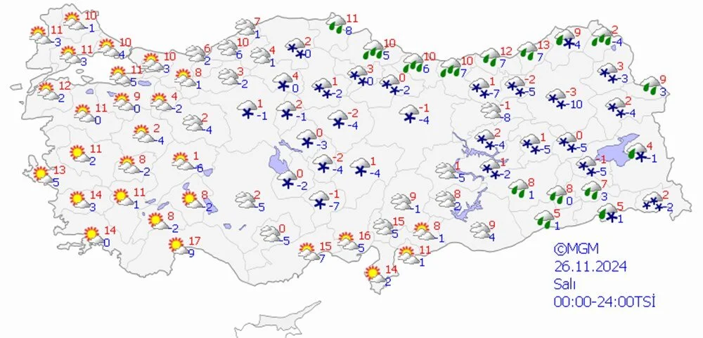 49 il için sarı ve turuncu kodlu uyarı: Soğuk hava yeni haftada devam edecek mi? - 14