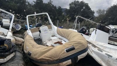 Muğla'nın Bodrum ilçesinde göçmen kaçakçılığında ele geçirilen 38 deniz aracı,