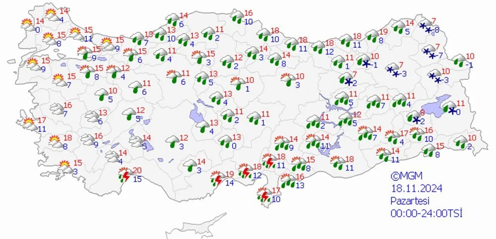 Meteorolojiden kuvvetli yağış uyarısı: 3 il içi sarı kod - 14