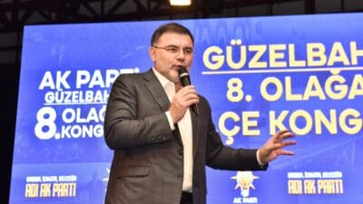 AK Parti Narlıdere Kongresi’nde konuşan AK Parti İzmir İl Başkanı