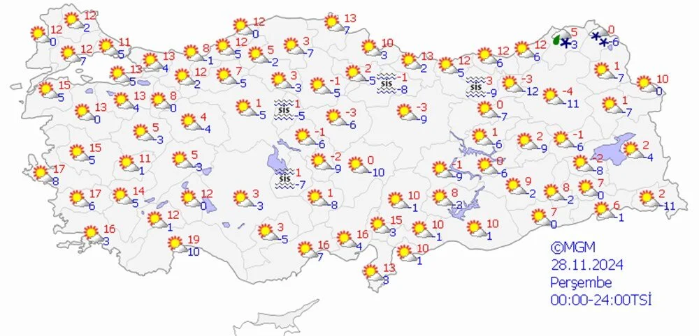49 il için sarı ve turuncu kodlu uyarı: Soğuk hava yeni haftada devam edecek mi? - 16