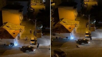 İzmir'in Bayraklı ilçesinde konuşmak için evinin önüne gittiği husumetlisi A.K.
