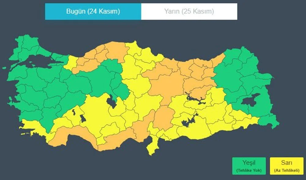 49 il için sarı ve turuncu kodlu uyarı: Soğuk hava yeni haftada devam edecek mi? - 3