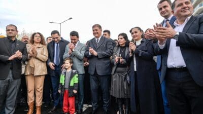 Ulaşım altyapısına yönelik yatırımlarını sürdüren İzmir Büyükşehir Belediyesi, Bayraklı Yamanlar