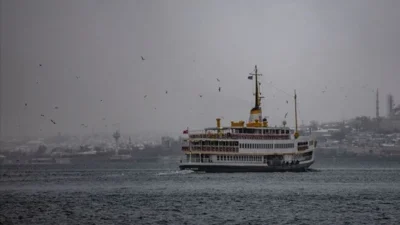 İstanbul’da etkili olan elverişsiz hava koşulları nedeniyle Şehir Hatları tarafından