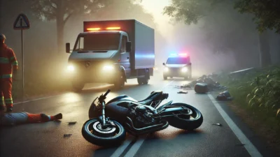 Aydın'ın Buharkent ilçesinde 2 Aralık’ta hafif ticari araçla çarpışan motosikletin