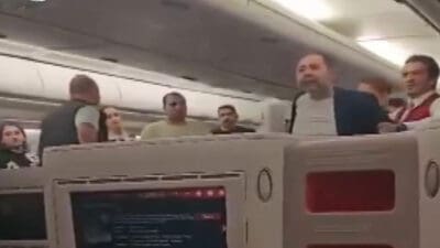 Türk Hava Yolları'nın Dubai-İstanbul seferinde bir yolcunun taşkınlık yapması uçakta