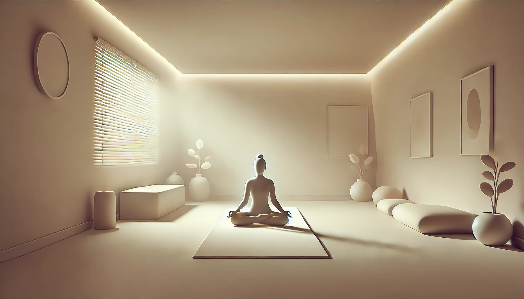 Doğal bir ortamda yoga yapan kişi.