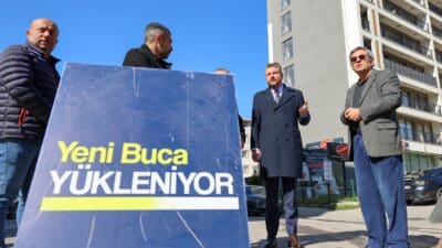 Buca’daki üst yapı sorunlarını çözmek için projelerini hayata geçiren Belediye