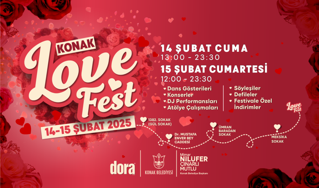 Konak’ta Sevgililer Günü, Love Fest, Sevgi Kermesi ve Sevdiğine Koş