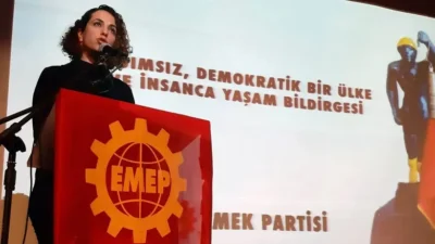Emek Partisi (EMEP) İstanbul İl Başkanı Sema Barbaros ve bazı