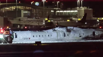 Kanada’nın Ontario eyaletinde bulunan Toronto Pearson Havalimanı’nda ABD’li Delta Havayollarına
