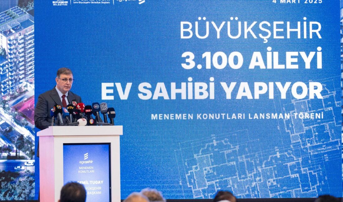 İzmir Büyükşehir Belediye Başkanı Cemil Tugay, Menemen Koyundere'de başlatılan 3