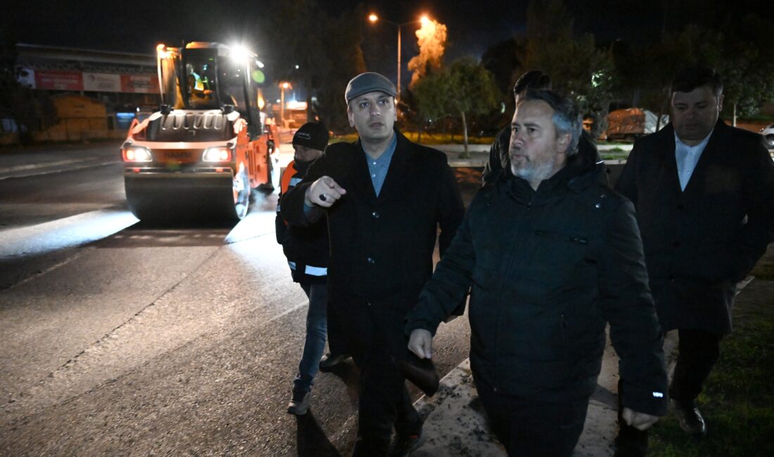 Bornova Belediye Başkanı Ömer Eşki, gece saatlerinde Işıkkent Kara Nakliyecileri