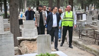 Ramazan Bayramı öncesinde Bornova Belediyesi ve İzmir Büyükşehir Belediyesi Mezarlıklar