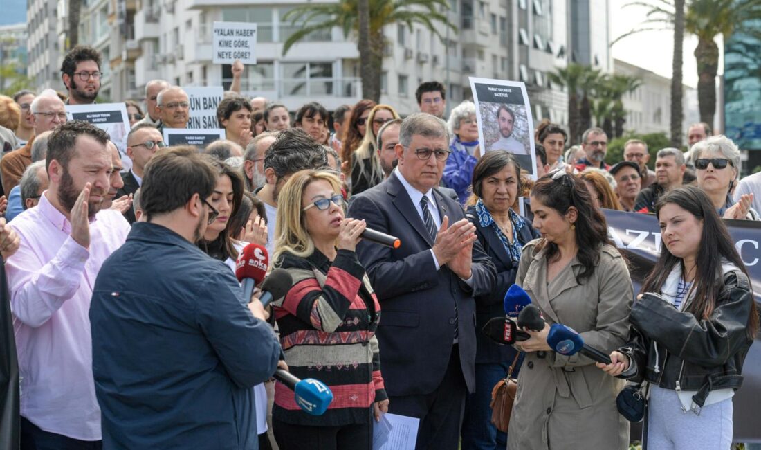İzmirli gazeteciler, İstanbul Büyükşehir Belediye Başkanı Ekrem İmamoğlu’nun tutuklanmasının ardından