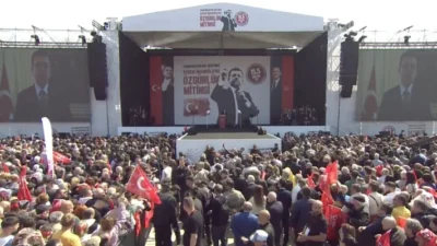 CHP, Maltepe Meydanı’nda ‘Cumhurbaşkanı Adayımız Ekrem İmamoğlu’na Özgürlük Mitingi’ düzenliyor. Mitingde mesajı