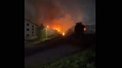 Kuzey Makedonya'nın Koçani şehrinde, 16 Mart 2025 tarihinde, bir gece