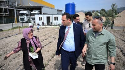 Bornova Belediyesi’nin talep gören projesi Kent Bostanı’nda yazlık sebzeler, Bornova