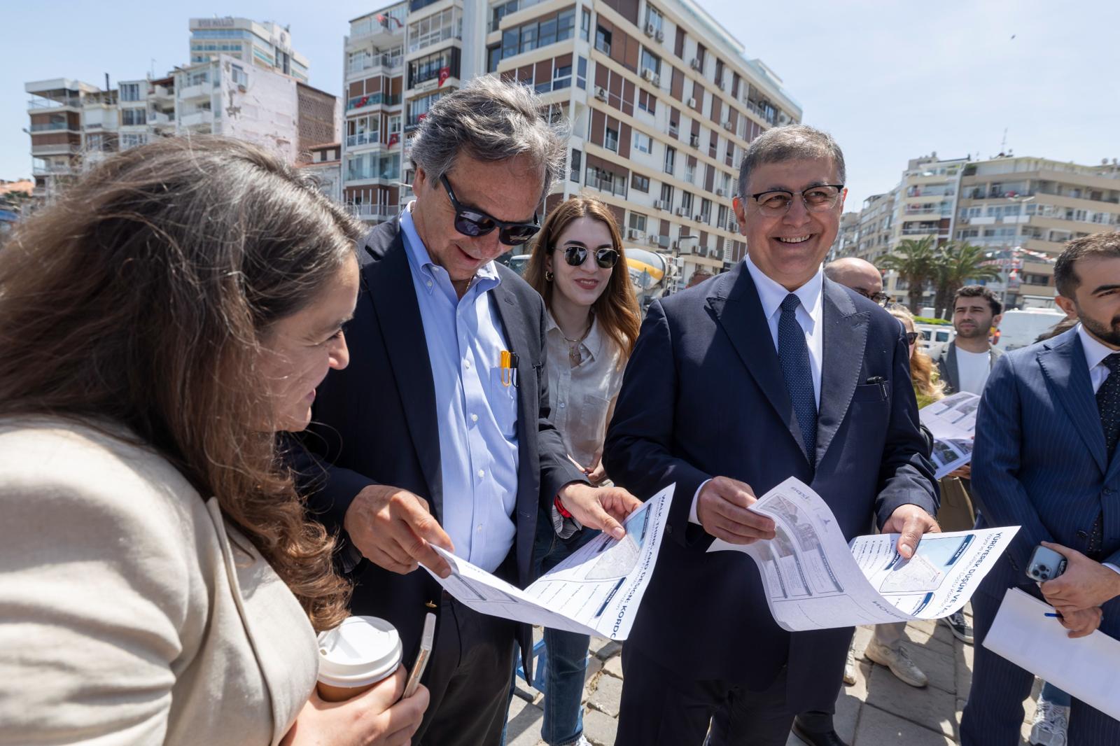 İzmir Büyükşehir Belediyesi Kordon’da denize açılan beş sokakta araç ve
