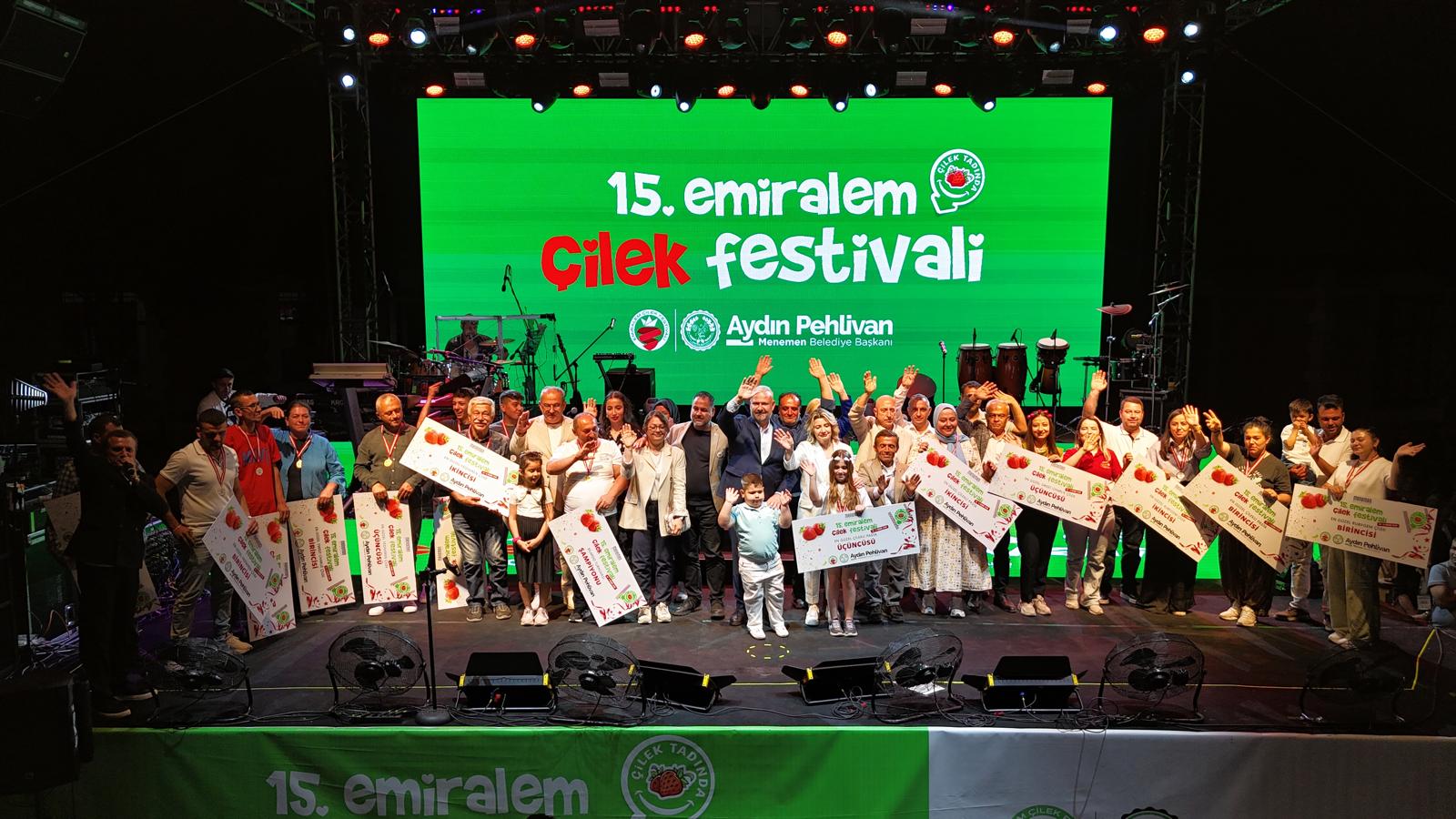 Emiralem’in kokusuyla, lezzetiyle nam salmış çileği için düzenlenen 15. Emiralem