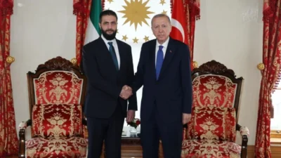 Cumhurbaşkanı Erdoğan ile Suriye lideri Ahmed Şara, Dolmabahçe'de gerçekleştirdikleri kritik