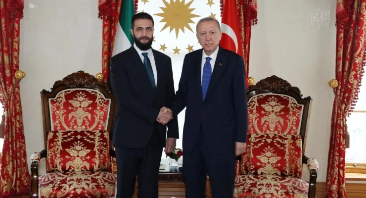 Cumhurbaşkanı Erdoğan ile Suriye lideri Ahmed Şara, Dolmabahçe'de gerçekleştirdikleri kritik