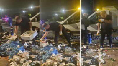 İzmir Büyükşehir Belediye Başkanı Cemil Tugay, grev nedeniyle biriken çöpleri