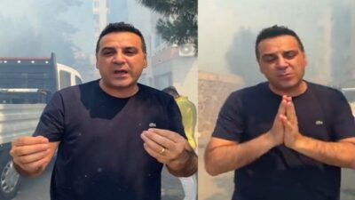 Kuvvetli rüzgarın etkisiyle bahçelere kadar ulaşan alevler, ekiplerin hızlı müdahalesi