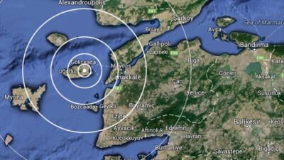 Çanakkale'nin Gökçeada açıklarında sabah saatlerinde meydana gelen deprem, yerin 12,61