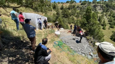 Erzurum’un Oltu ilçesinde bulunan Dutlu Mahallesi’ndeki bir taş ocağında meydana