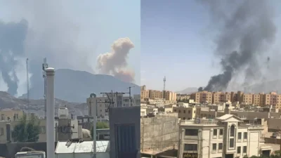 İran’ın güneybatısındaki Buşehr kentine düzenlenen hava saldırısında, nükleer santrale yakın