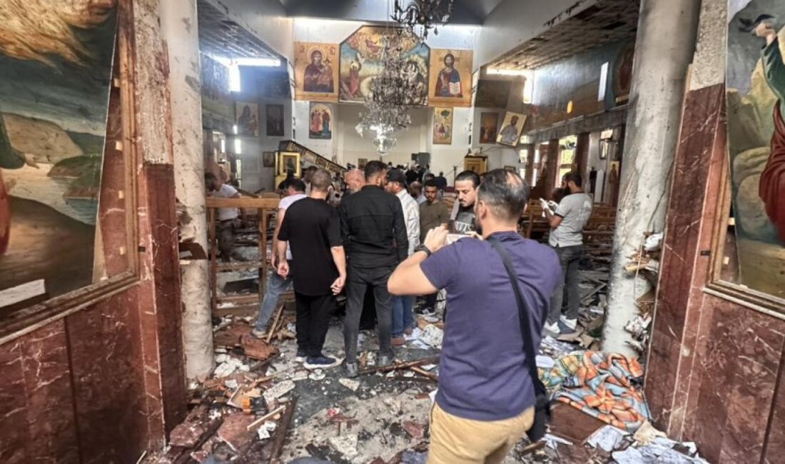 Suriye’nin başkenti Şam’da Mar İlyas Kilisesi’nde meydana gelen patlamada çok