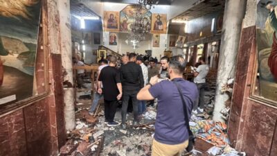 Suriye’nin başkenti Şam’da Mar İlyas Kilisesi’nde meydana gelen patlamada çok