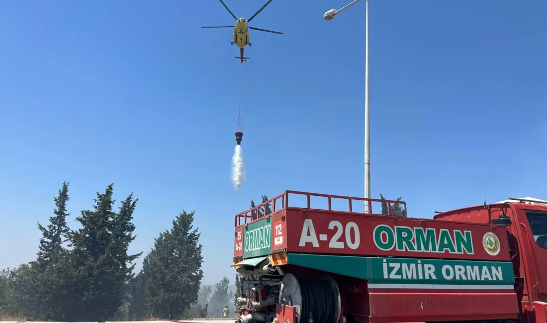 İzmir Bornova'da başlayan orman yangını rüzgarla Buca'ya sıçradı. Havadan ve